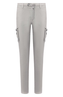 Брюки-карго из льна и хлопка Kiton