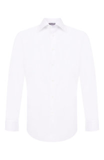 Хлопковая сорочка с воротником кент Canali