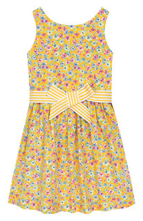 Хлопковое платье с поясом Polo Ralph Lauren