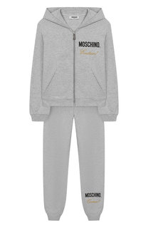Комплект из хлопкового кардигана и брюк Moschino