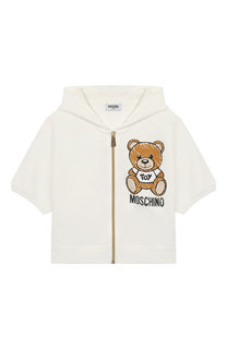 Хлопковый кардиган с капюшоном Moschino