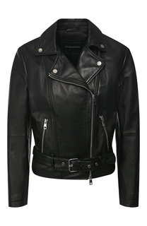 Кожаная куртка Emporio Armani