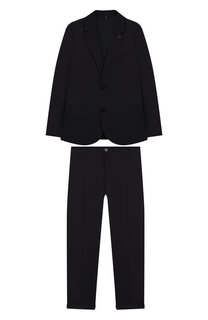 Костюм из хлопкового пиджака и брюк Emporio Armani