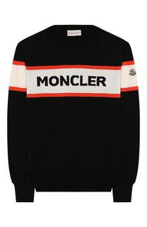 Хлопковый пуловер Moncler Enfant