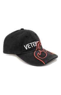 Хлопковая бейсболка с вышивкой Vetements