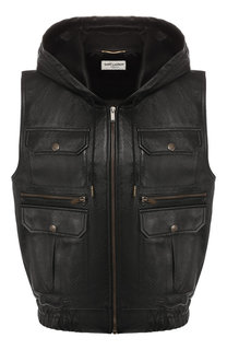 Кожаный жилет Saint Laurent