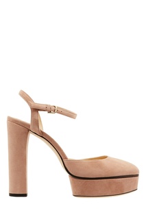 Бежевые замшевые босоножки Maple 125 Jimmy Choo