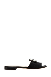 Черные кожаные пантолеты с декором Gucci