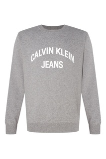 Серый свитшот с логотипом Calvin Klein