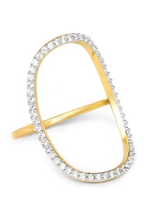 Позолоченное кольцо с кубическими циркониями Lav`Z
