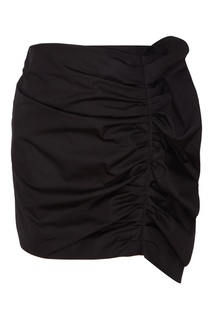 Черная юбка с пришивной оборкой Victoria Beckham