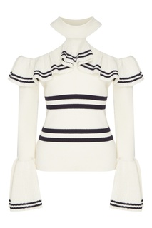 Свитер с вырезами и воланами Self Portrait