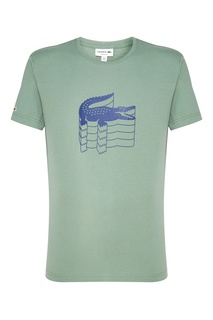 Зеленая футболка с крокодилом Lacoste