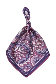 Сиреневый шелковый платок с принтом VAN Laack