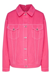 Розовая джинсовая куртка оверсайз Msgm