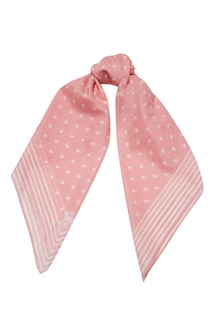 Розовый хлопковый платок в горошек Ulyana Sergeenko