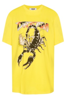 Желтая футболка со скорпионом Msgm