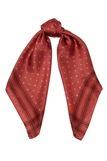 Красный шелковый платок в горошек Ulyana Sergeenko