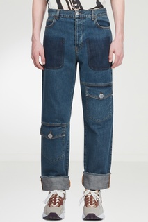 Синие джинсы с подворотами J.W. Anderson