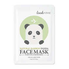 Маска для лица тканевая с экстрактом бамбука очищающая и освежающая Panda Look AT ME