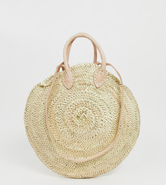 Соломенная сумка с кожаными ремешками Orelia - Мульти