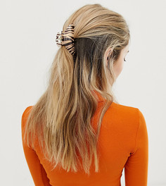 Заколка-краб для волос с зебровым принтом Glamorous - Мульти