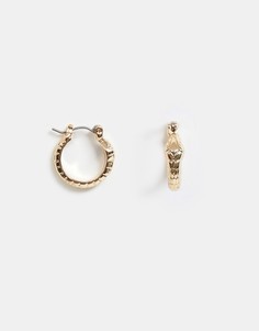 Золотистые серьги-кольца в форме змеи ASOS DESIGN - Золотой