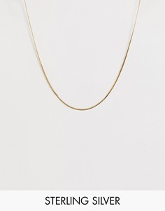 Ожерелье-цепочка из позолоченного серебра ASOS DESIGN - Золотой