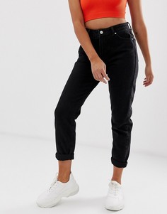 Черные джинсы в винтажном стиле с завышенной талией Bershka - Черный