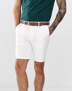 Белые шорты чиносы с ремнем Burton Menswear - Белый
