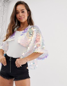 Фестивальный кейп с пайетками ASOS DESIGN - Мульти
