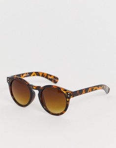 Круглые солнцезащитные очки Vero Moda - Коричневый