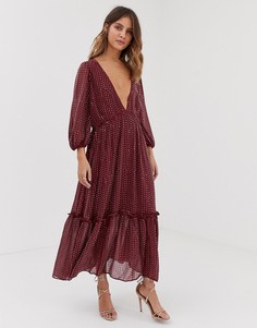 Платье миди с отделкой Stevie May Floyd - Красный