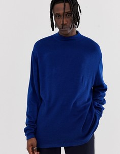 Кобальтовый фактурный oversize-джемпер ASOS DESIGN - Синий
