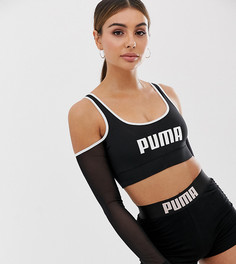 Черный кроп-топ с вырезами на плечах Puma эксклюзивно на ASOS - Черный