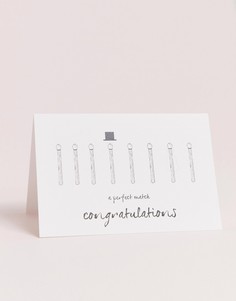 Открытка с надписью a perfect match Nocturnal Paper - Мульти