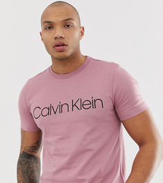 Темно-розовая футболка с круглым вырезом и большим логотипом Calvin Klein эксклюзивно для Asos - Розовый