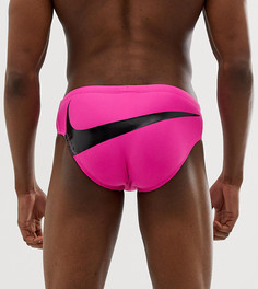 Розовые плавки с большим логотипом эксклюзивно от Nike Swimming NESS9098-654 - Розовый