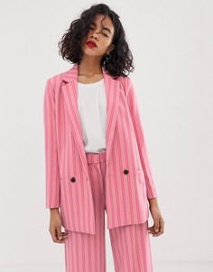 Блейзер в полоску из комплекта Moss Copenhagen - Розовый