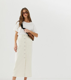 Бежевая юбка миди в винтажном стиле Reclaimed Vintage inspired - Белый