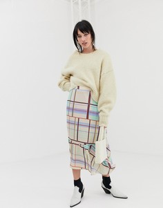 Юбка миди в разноцветную клетку Gestuz - Мульти