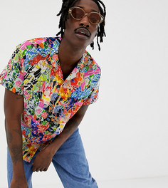 Рубашка с отложным воротником и абстрактным принтом ASOS Made In Kenya - Мульти