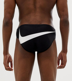 Черные плавки с большим логотипом эксклюзивно от Nike Swimming NESS9098-001 - Черный
