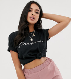 Черная футболка с надписью Dreamer Missguided - Черный