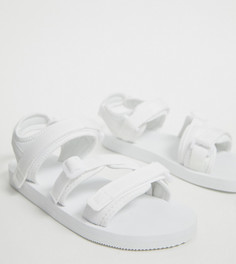 Белые сандалии для широкой стопы с ремешками ASOS DESIGN - Белый