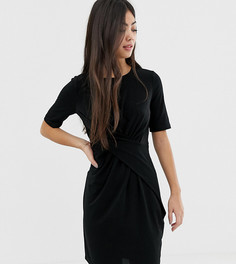 Платье с декоративной драпировкой Y.A.S Petite Misty - Черный