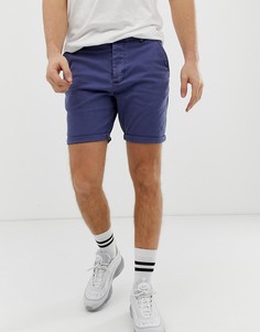 Синие шорты чиносы скинни ASOS DESIGN - Синий