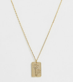 Позолоченное ожерелье с подвеской в виде жетона Orelia - Золотой