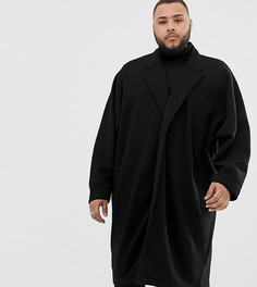 Черная легкая трикотажная oversize-куртка ASOS DESIGN Plus - Черный