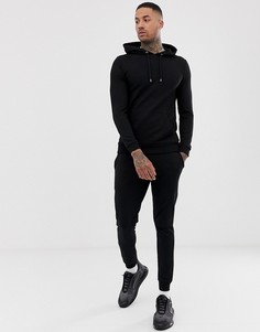Обтягивающий худи и джоггеры скинни черного цвета ASOS DESIGN - Черный